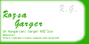 rozsa garger business card